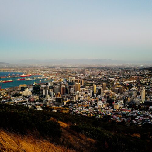 Cape Town, South Africa waterfront and harbor