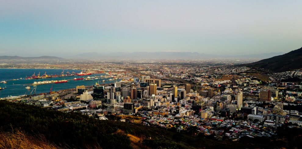 Cape Town, South Africa waterfront and harbor